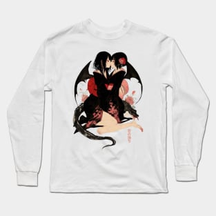 Two Geishas Kissing Graphic T-Shirt 16 Long Sleeve T-Shirt